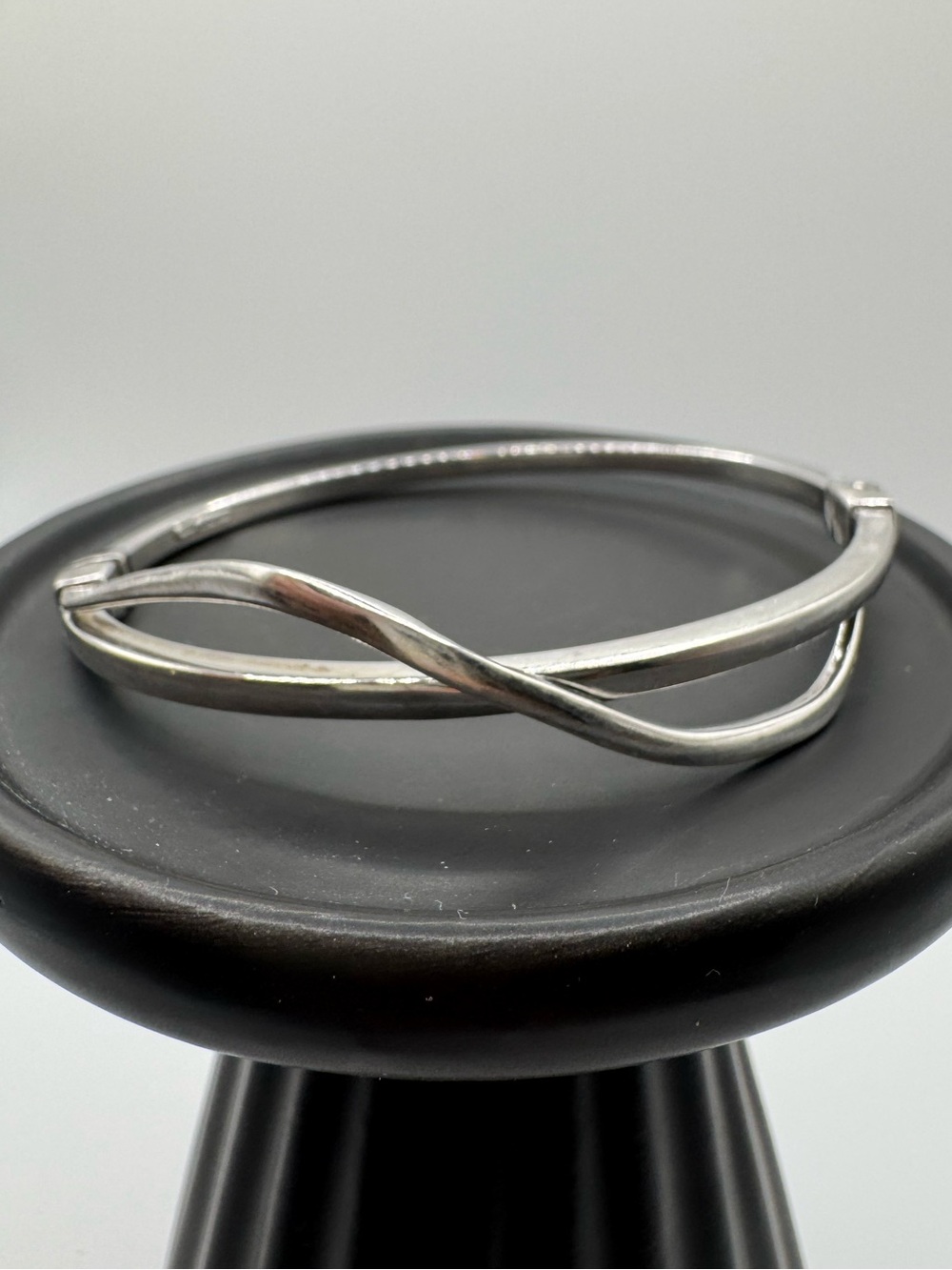 Silver Twist Bangle Bracelet - Women Jewelry